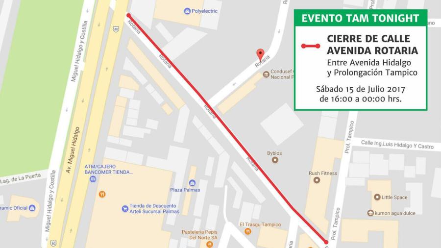 Cerrarán avenida Rotaria entre avenida Hidalgo y prolongación Tampico