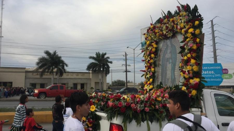 Peregrinan feligrenses de Corporadio Gape a Nuestra Señora de Guadalupe