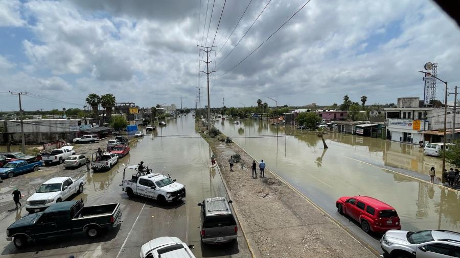 Siete colonias de Reynosa permanecen inundadas tras tormenta eléctrica