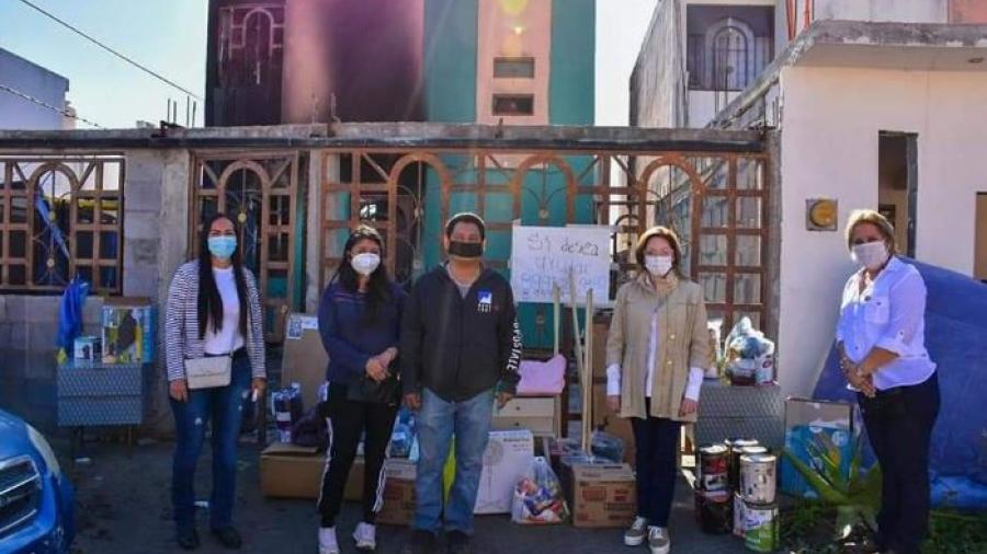 DIF Reynosa apoya a familia afectada por incendio en la Colonia Hacienda Las Fuentes Sector 4
