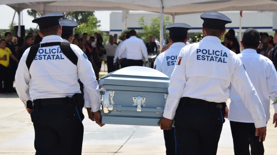 Despiden a policía caído en Reynosa
