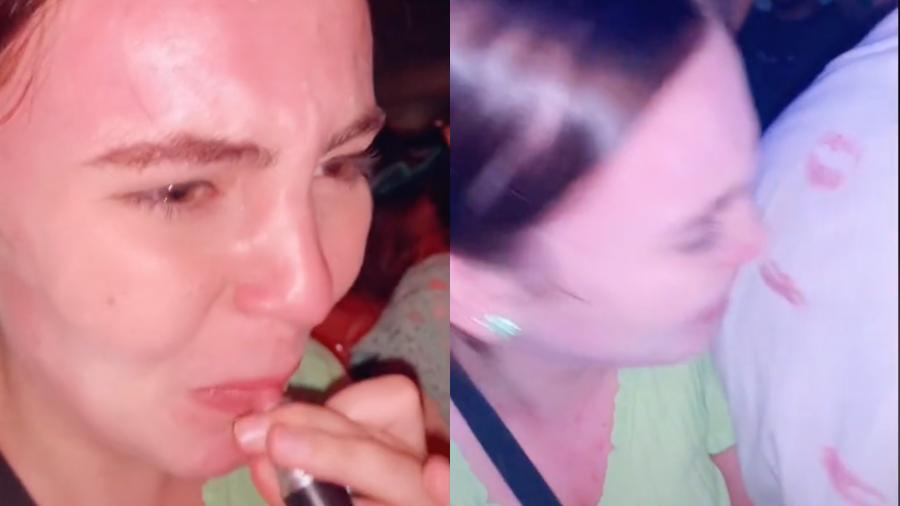Joven usa un labial para marcar a escondidas a los hombres
