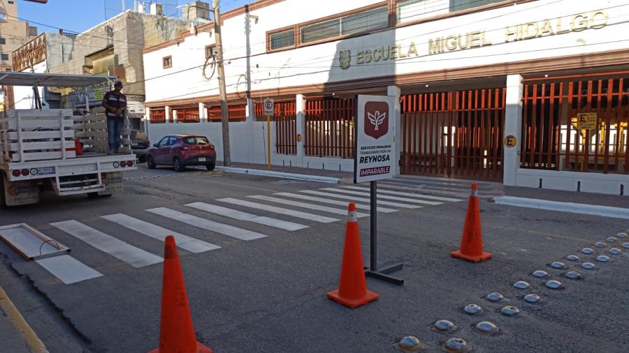 Seguridad vial con señalización peatonal en Reynosa
