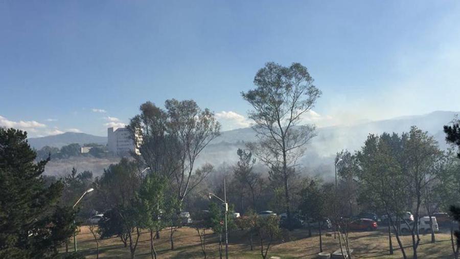 Se incendia reserva de la UNAM; bomberos trabajan para contener las llamas