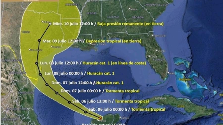'Beryl' continúa avanzando hacia Tamaulipas