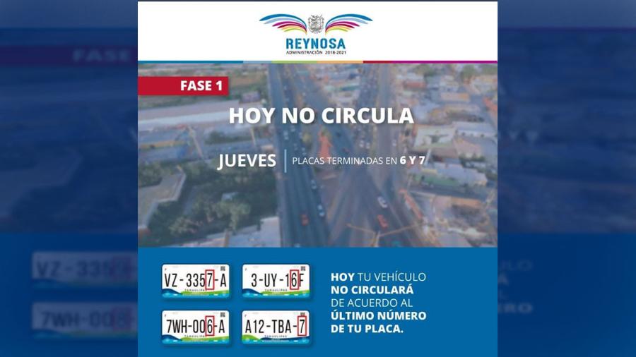No circulan autos con placas 6 y 7 este jueves 6 de agosto