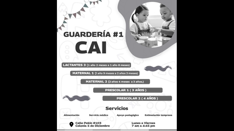 Sistema DIF Reynosa ofrece atención integral a los menores en la guardería número 1