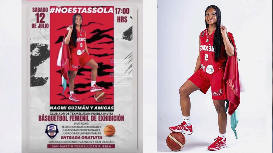 Partido de básquetbol en apoyo a la basquetbolista Naomi Guzmán