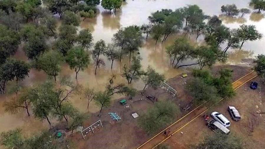 Baja nivel del río Bravo en Nuevo Laredo