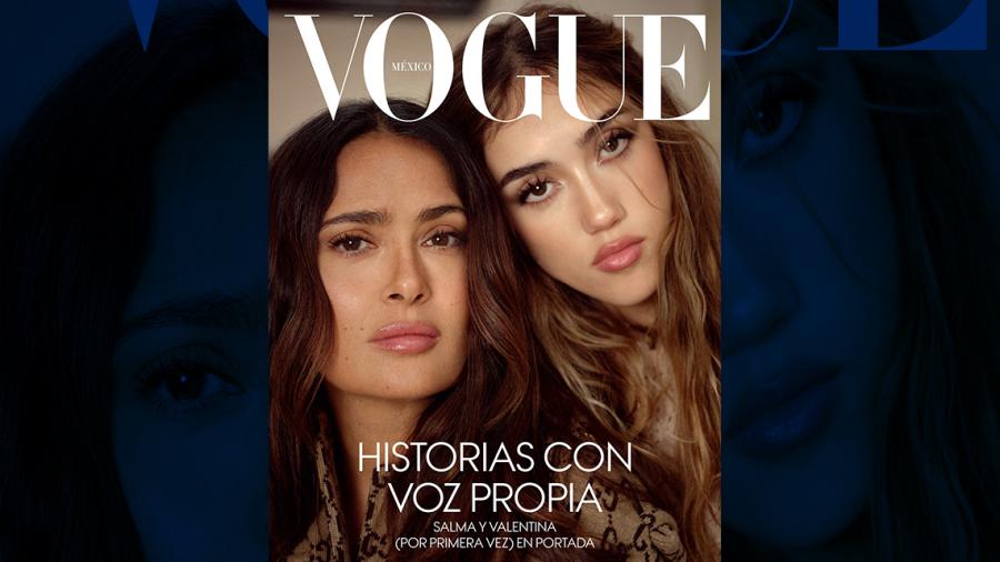 Salma Hayek y su hija posan juntas para la revista Vogue