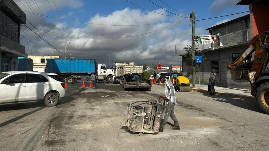Continúa sin interrupción rehabilitación de calles en Reynosa 