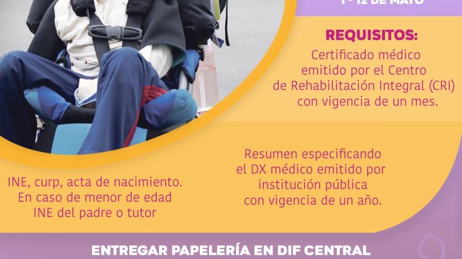 Llama DIF Reynosa a registrarse en Campaña de Sillas de Ruedas Especiales