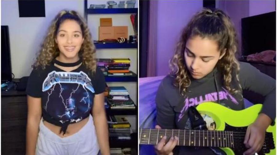 Critican a Tiktoker por usar playera de Metallica y los deja con la boca abierta