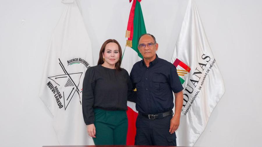 Alcaldesa Carmen Lilia Canturosas se reúne con titular de la aduana para atender problemática en puentes internacionales