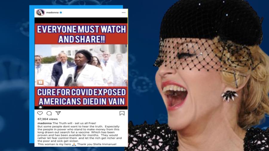 Bloquea Instagram video de Madonna por información falsa sobre COVID-19