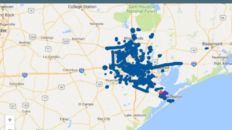 Indica Google Maps indica calles inundadas en Texas