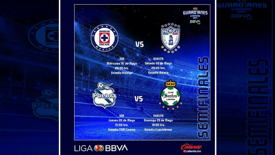 Listos los horarios de las semifinales de la Liga MX