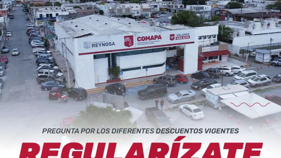 Ofrece COMAPA de Reynosa condonación del 100% en recargos 