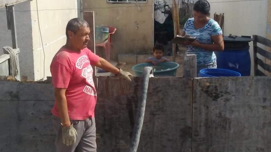 Continúa entrega de agua en San Valentín y Bugambilias