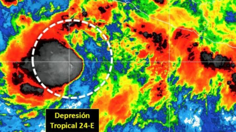 Se forma la depresión tropical 24-E frente a las costas de Colima y Michoacán