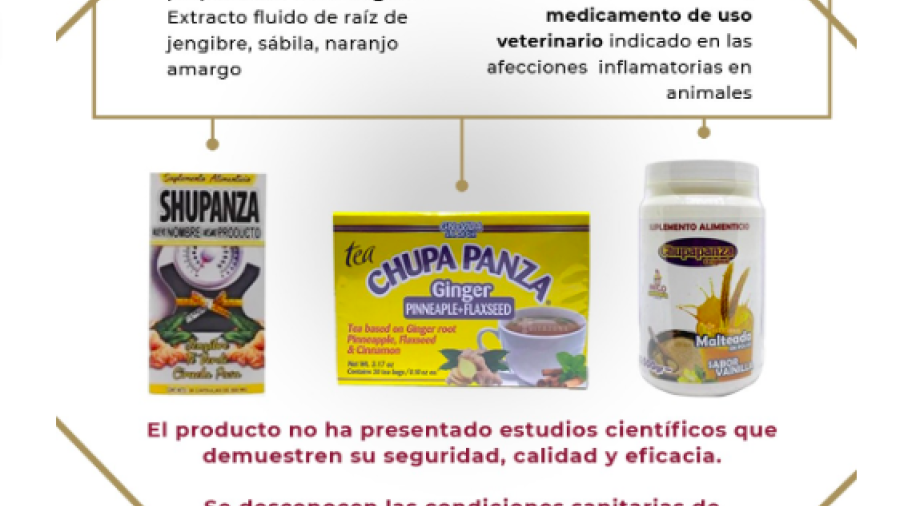 Alerta Cofepris sobre consumo de "Chupa panza" por ser riesgoso para la salud