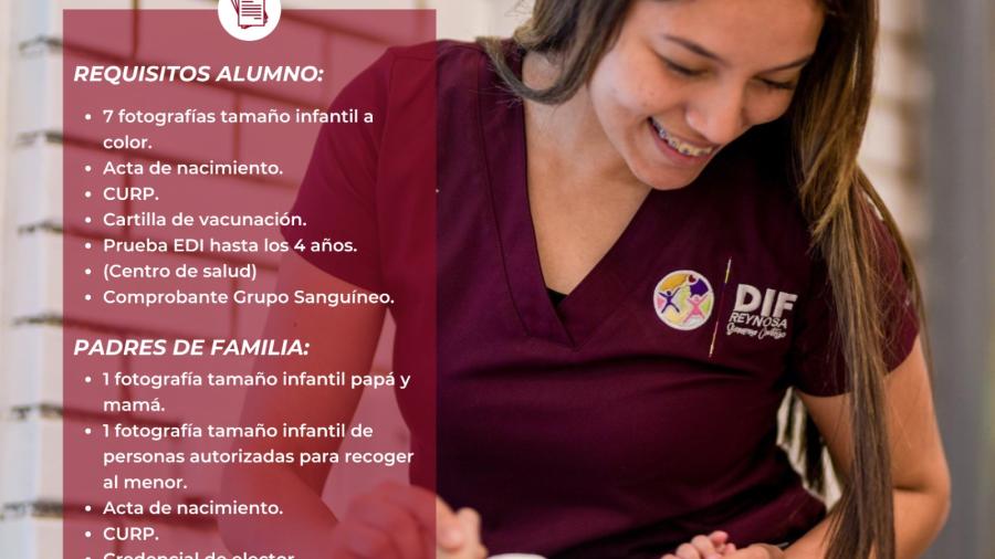 Anuncia DIF Reynosa preinscripciones en febrero en preescolar-Guarderías