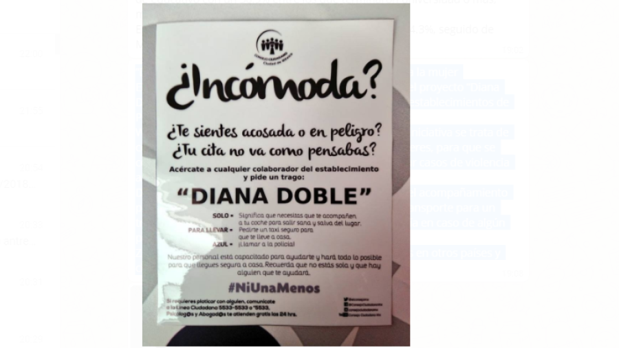 "Diana Doble” nuevo plan para evitar la violencia contra la mujer