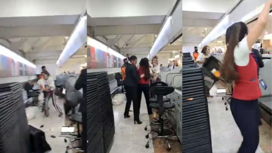 Mujer golpeó a empleadas de Emirates en el AICM tras perder su vuelo