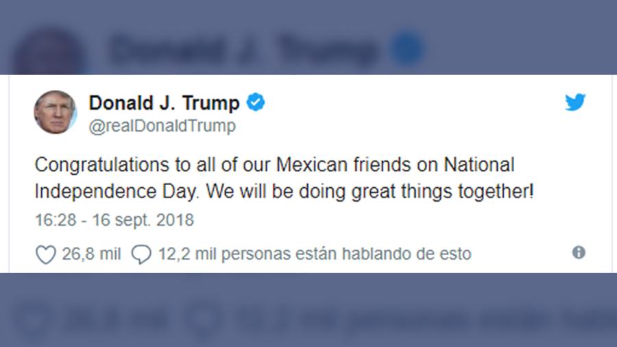 Trump felicita a México