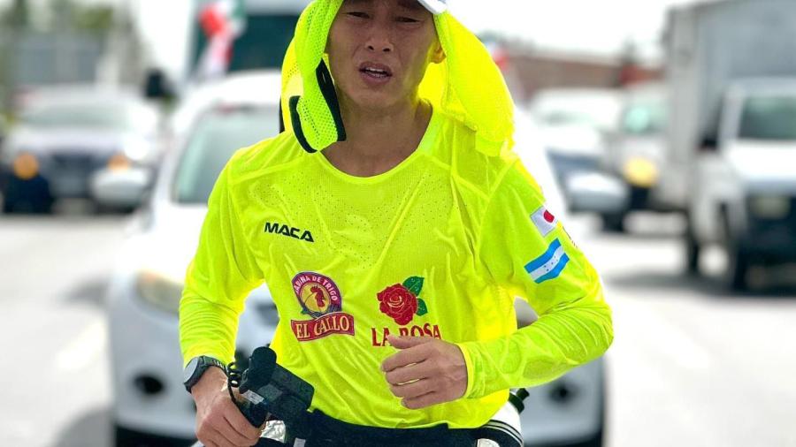 Arranca en Reynosa Fujiyama reto de 3mil km hasta Honduras; sufre deshidratación 