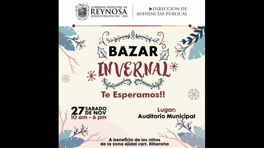 Convoca Ayuntamiento a sumarse en la recaudación de juguetes mediante el Bazar Invernal