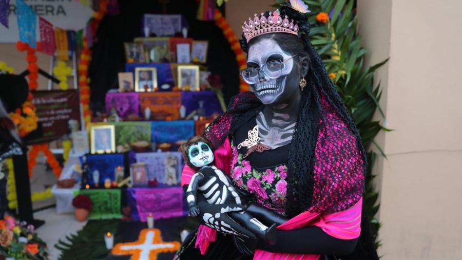 Todo listo para el festival de la catrina 