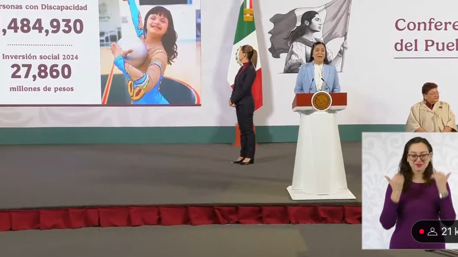 Más de un millón de personas con discapacidad reciben pensión del Bienestar: Ariadna Montiel