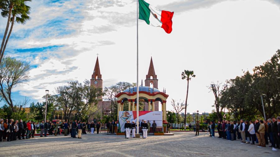 Realiza Municipio de Matamoros honores a la Bandera para fomentar valores cívicos  