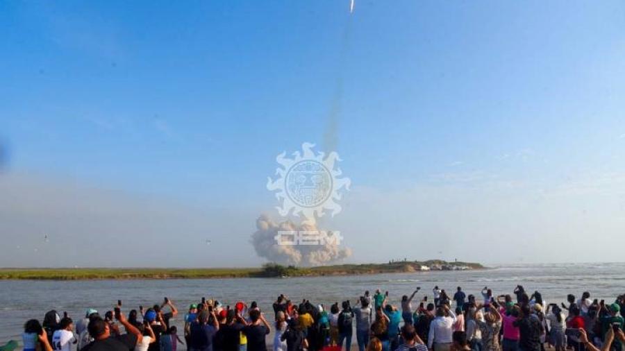 Observaran desde playa Bagdad en Matamoros despegue de nave Starship.