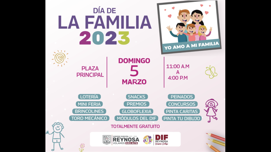 Invita DIF Reynosa a disfrutar de evento en familia