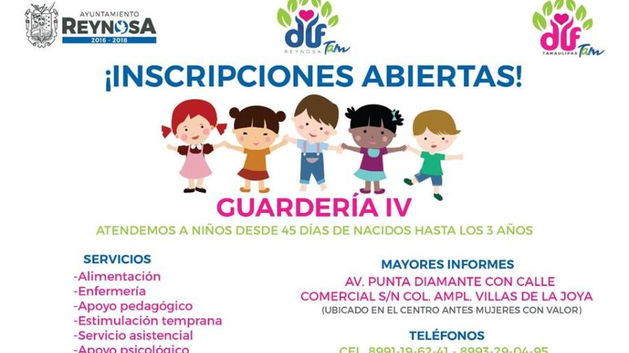 Inscripciones abiertas en Guardería IV