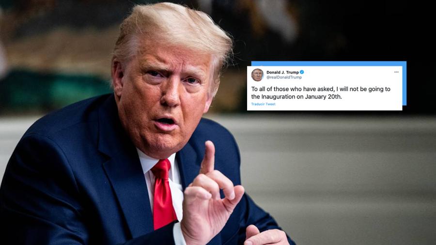 Donald Trump no asistirá a la toma de posesión de Joe  Biden