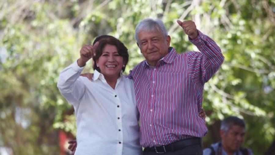 Celebra AMLO posible canidatura de Delfina Gómez a la gobernatura del EdoMex; Próxima semana anuncia su relevo en la SEP 