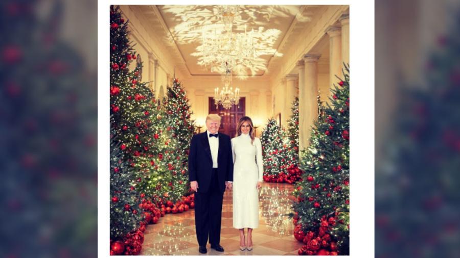 Así luce la foto oficial de la pareja presidencial en Navidad
