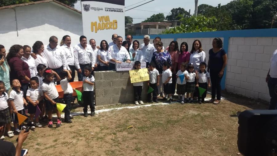 Ponen en marcha obra sanitaria en jardín de niños
