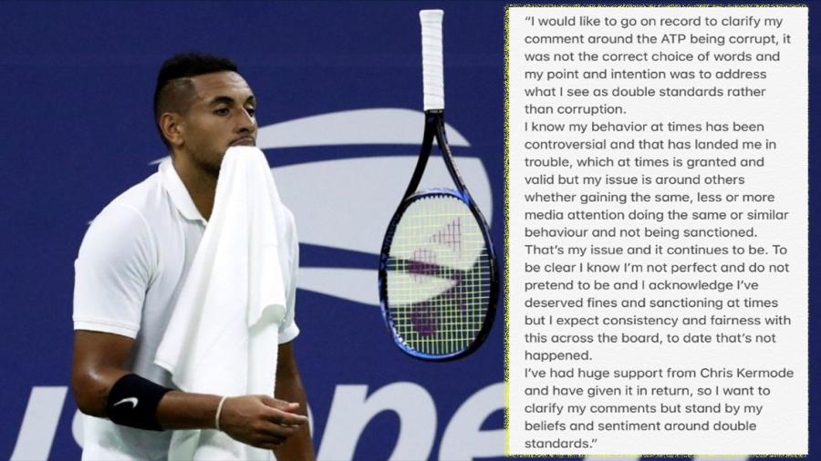 Kyrgios señala a la ATP de ‘corrupta’ y luego se retracta