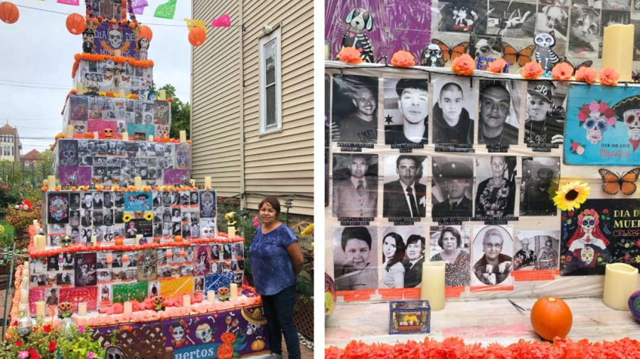 Mexicana celebra día de Muertos con impresionante altar; cientos de personas visitan su casa 