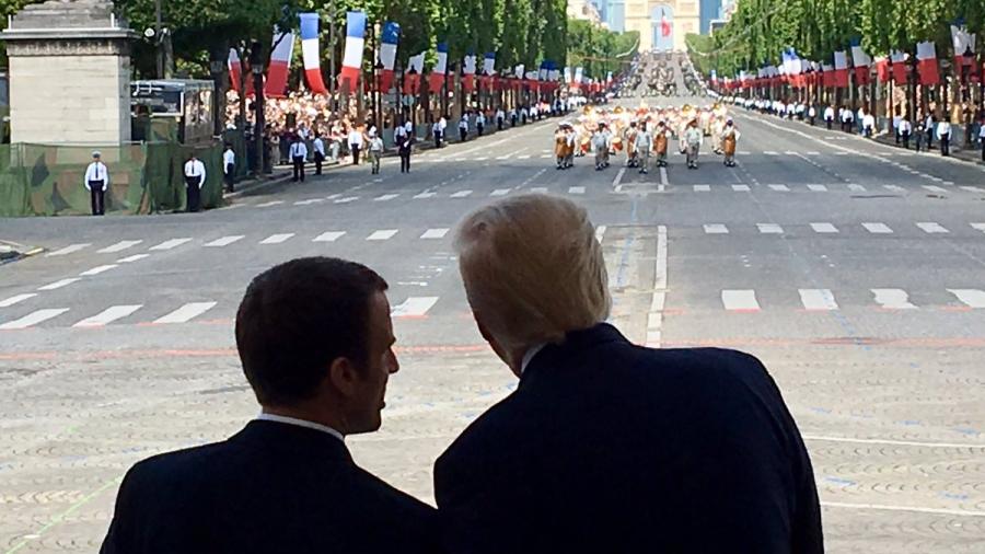 Trump invitado de honor en el desfile militar de Día Nacional de Francia