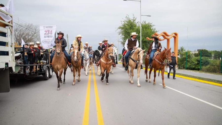 Encabezó Carlos Peña Ortiz Cabalgata Conmemorativa del 274 Aniversario de Reynosa 