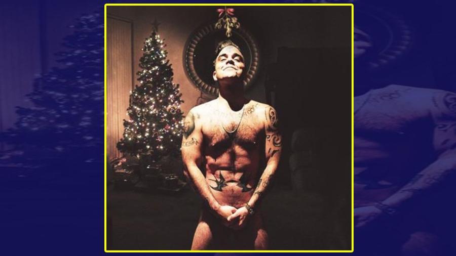Robbie Williams realiza atrevida felicitación de Navidad