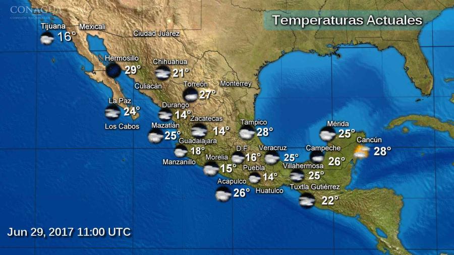 Ondas tropicales 8 y 9 mantendrán tormentas fuertes en centro, sur y sureste del país