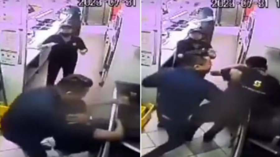 Hombre propina salvaje golpiza a trabajador de restaurante en SLP