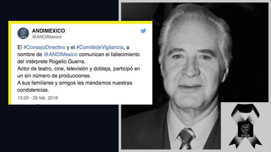 Fallece el actor Rogelio Guerra