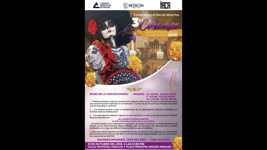 Invitan Alcaldesa y CANACO al programa “Celebremos el Día de Muertos”